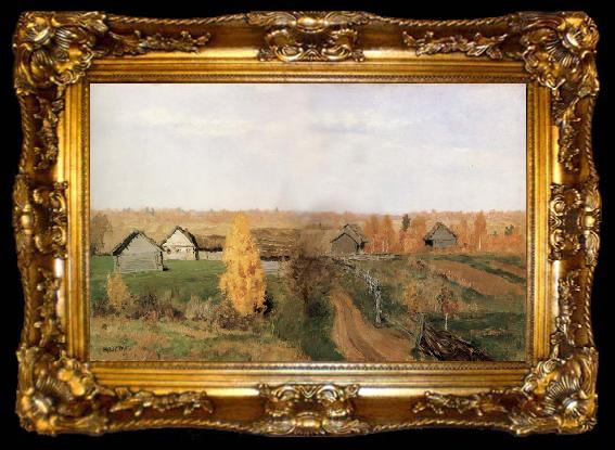 framed  Levitan, Isaak Golden autumn in the Village, ta009-2